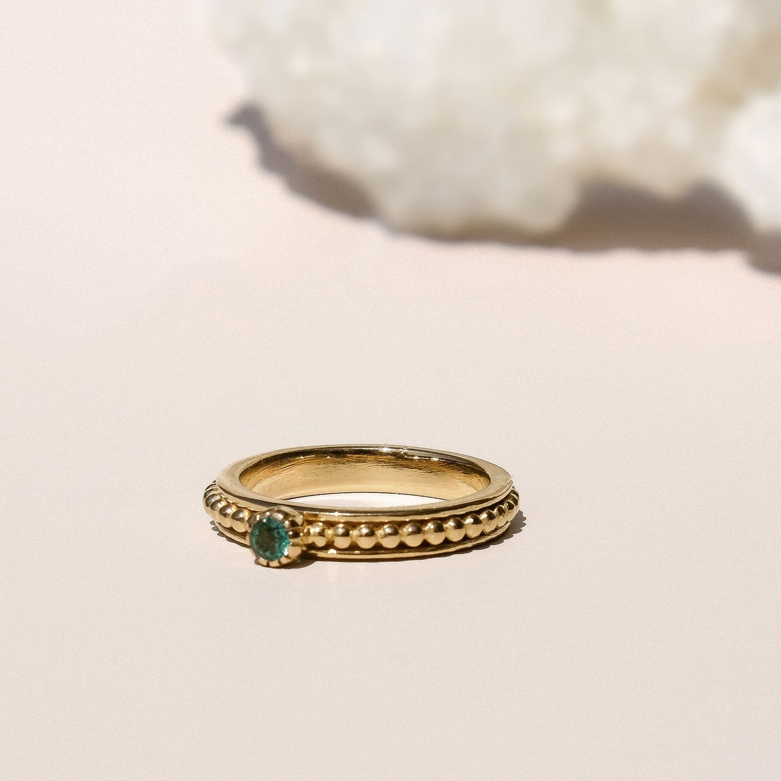 Lalita Gold Emerald Spinning Ring