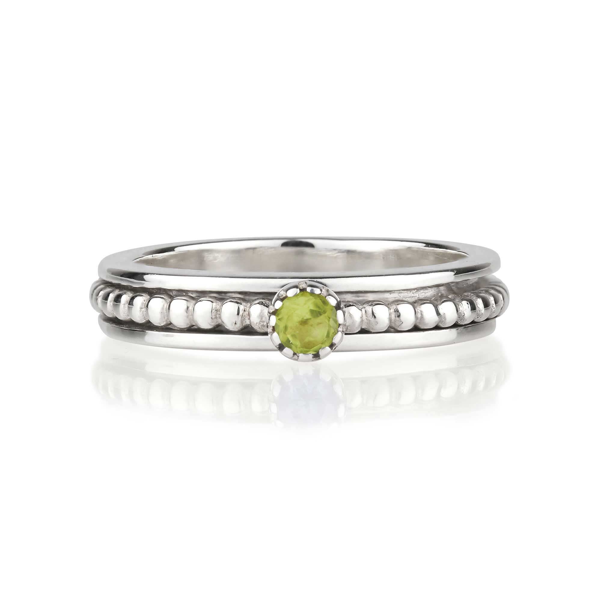 Silver Peridot Spinning Ring, August Birthstone Spin Ring, August Birthstone Silver Ring, Sterling Silver Peridot Spinner Ring, 