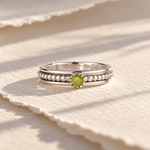 Sterling Silver and Peridot Spinning Ring, Peridot Spinner Ring, August Birthstone Spinning Ring, August Birthstone Silver Ring