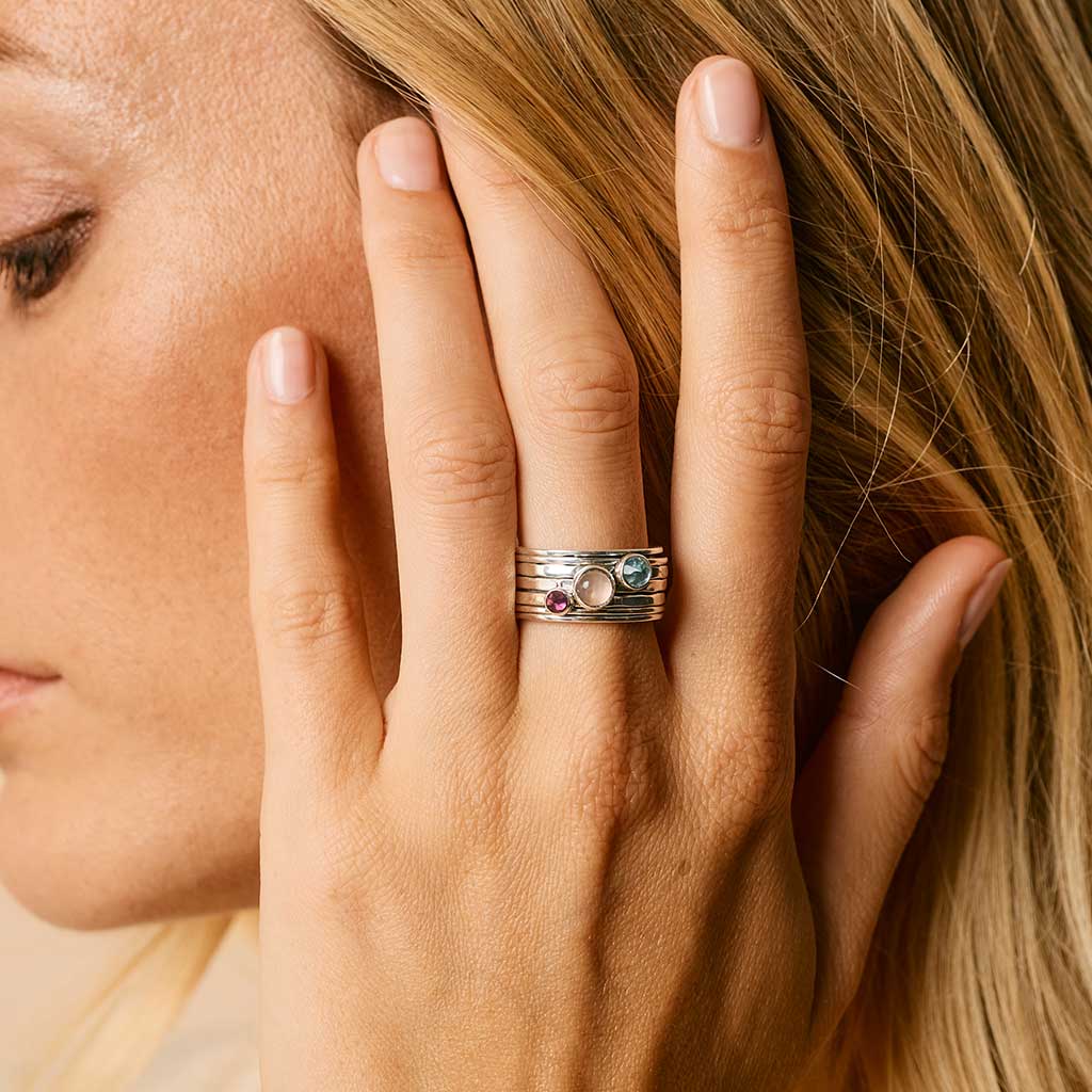 Rose Quartz Spinning Ring