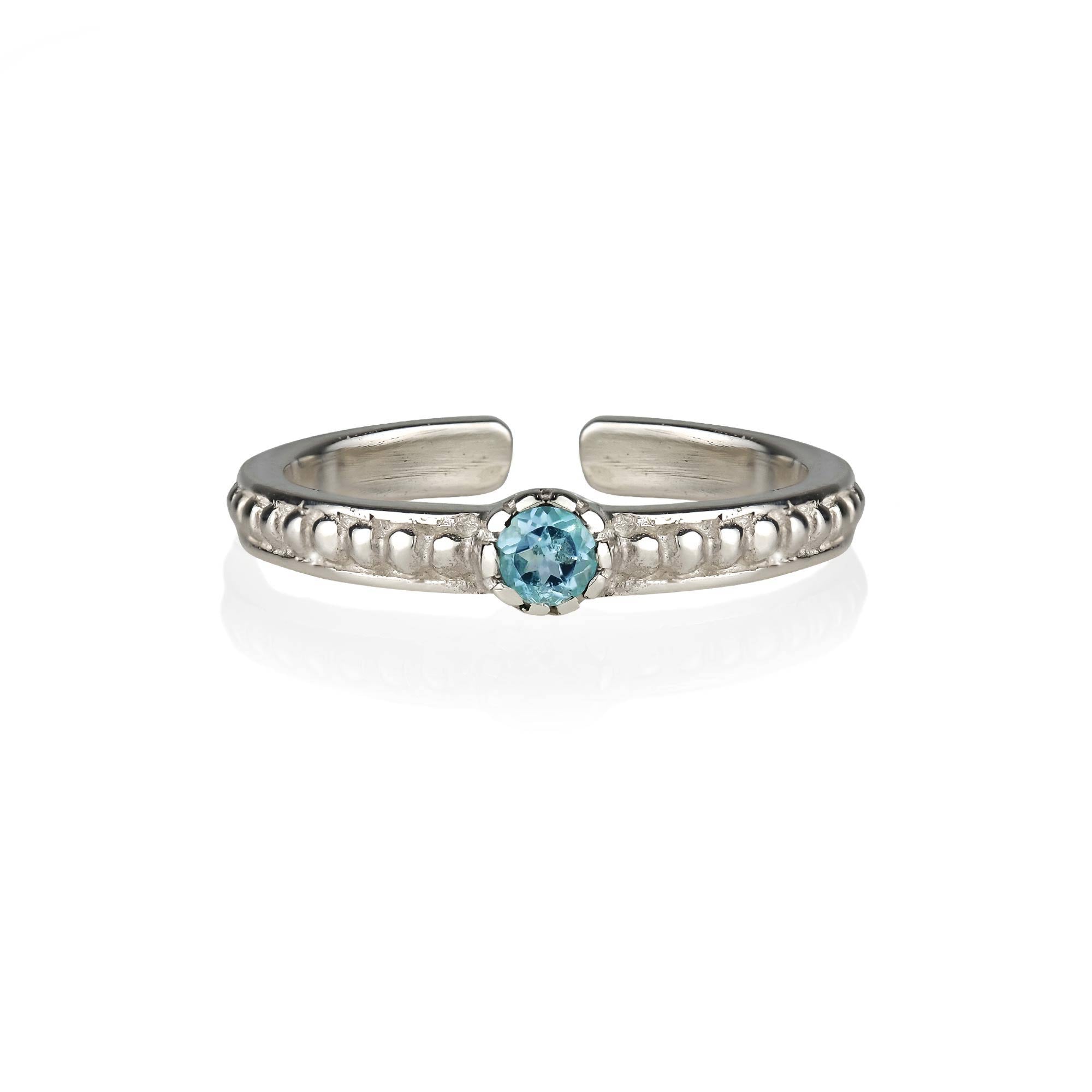 Blue Topaz Toe / Midi Ring
