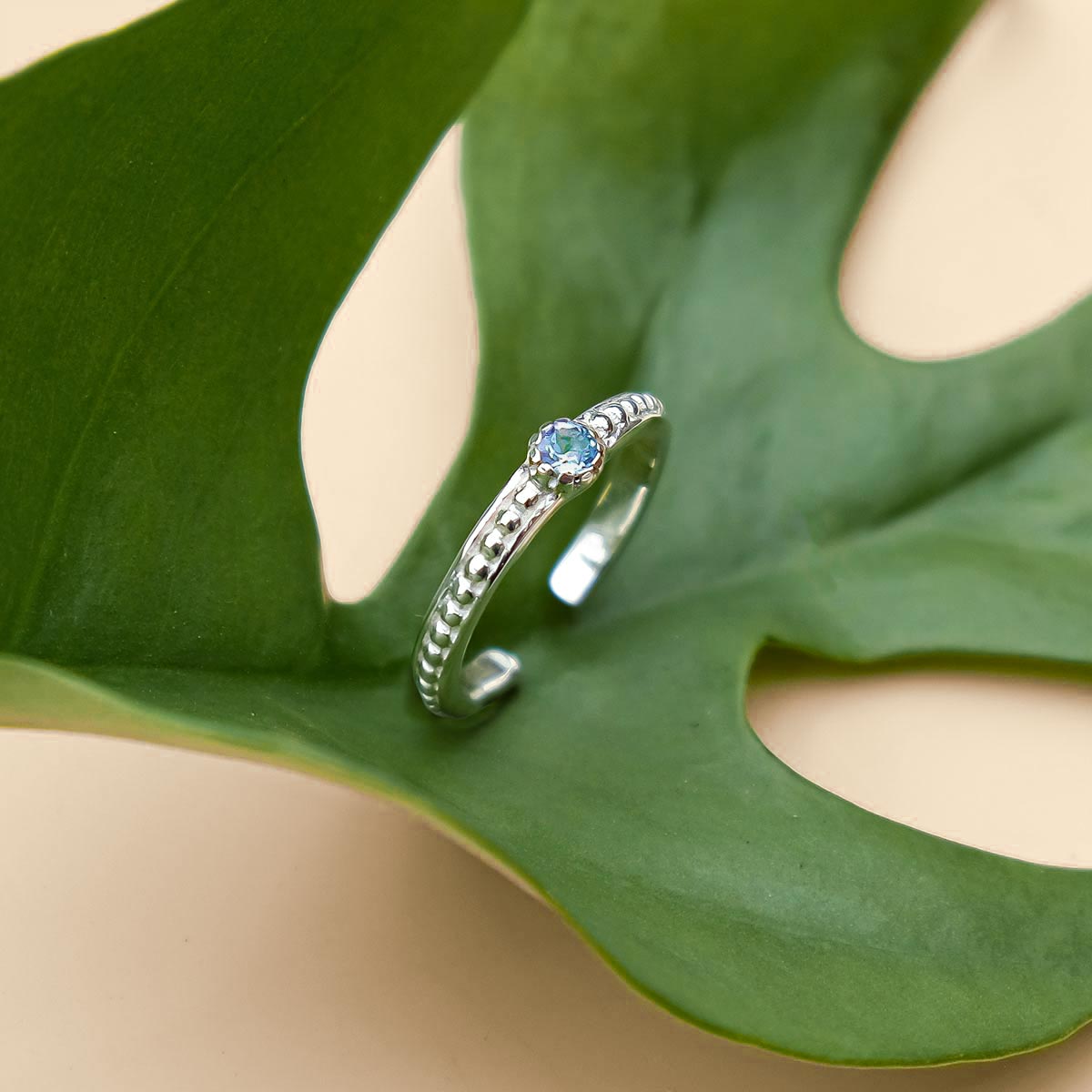 Blue Topaz Toe Ring