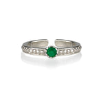 Green Onyx Silver Midi / Toe Ring