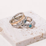 Silver Gemstone Toe or Midi Rings