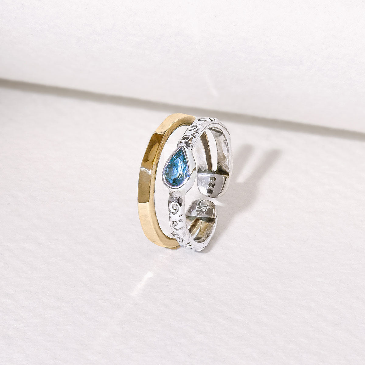 Silver Gemstone Toe Ring