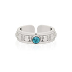 Silver Turquoise Toe Ring