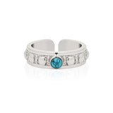 Silver Turquoise Toe Ring