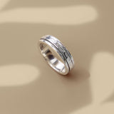 Unisex Silver Spinning Ring