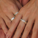 Silver Amore Word Detail Spinning Ring