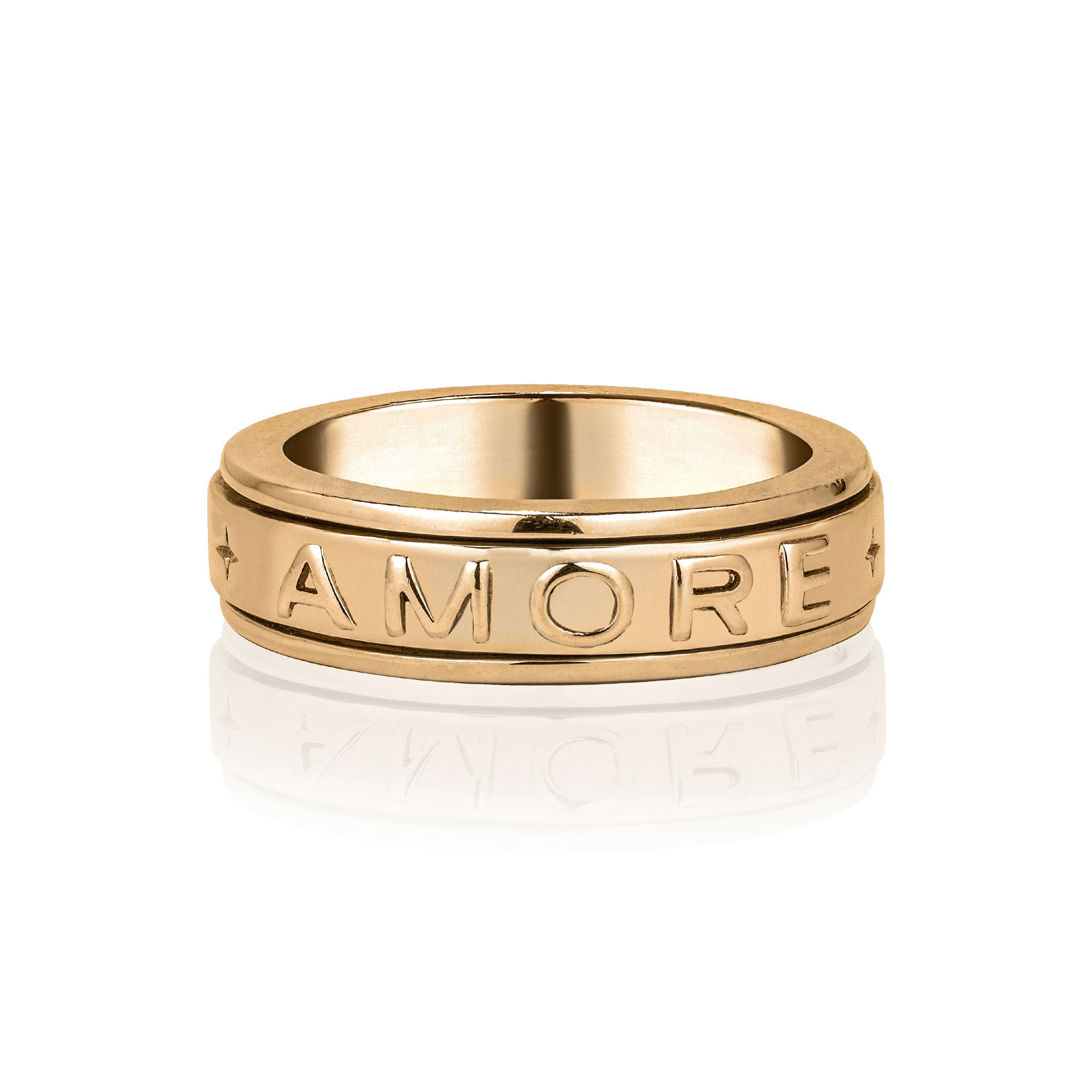 Amore Word Gold Spinning Ring