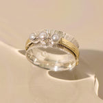 Pearl Textured Spinner Ring