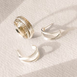 Nature Collection Spinning Ring and Hoop Earrings