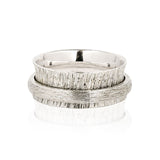 Silver Embossed Spinning Ring