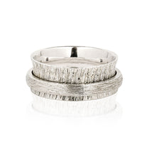 Silver Embossed Spinning Ring