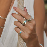 Turquoise Stone Spinning Ring