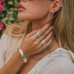 Sterling Silver Double Band Spinning Rings and Spinning Bangle