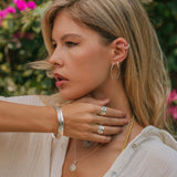 Aura Zen Sterling Silver Spinning Bangle and Ring