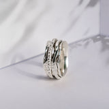 Sterling Silver Double Band Spinning Ring