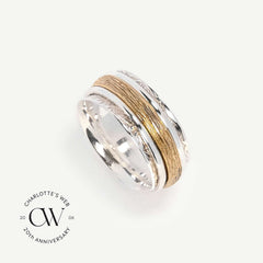 Two Tone Spinning Ring For Her
