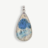 K 2 Jasper Pendant, Tear Drop K2 Jasper Pendant, Blue and Cream Tear Drop Pendant, Jasper Pendant