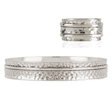 Karma Abundance Sterling Silver Spinning Ring and Bangle Set