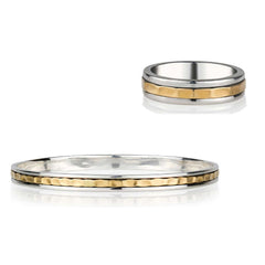 Mixed Metal Spinning Ring and Matching Spinning Bangle