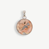 Meligano Jasper Pendant, Round Meligano Jasper Pendant, Silver Set Meligano Pendant