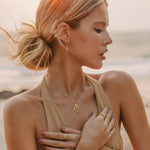 Serpentina Gold Necklace and Matching Earrings, Gold Snake Necklace, Gold Snake Huggie Hoop Earrings, Gold Spinning Rings