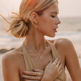 Serpentina Gold Necklace and Matching Earrings, Gold Snake Necklace, Gold Snake Huggie Hoop Earrings, Gold Spinning Rings
