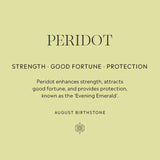 August Birthstone Gift Card Back