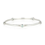 November Birthstone Silver Bangle