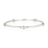 November Birthstone Silver Bangle