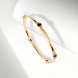 Personalised Gold Gemstone Bangle