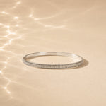 Sterling Silver Spinning Bangle, Handmade Silver Spin Bangle, Silver Fidget Bangle