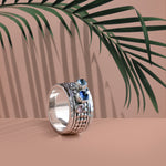 Blue Topaz Spinning Ring