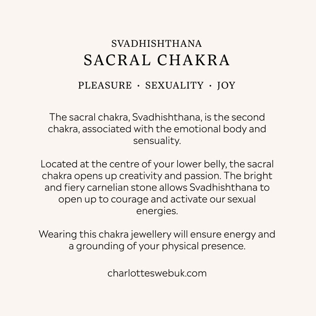 Sacral chakra meaning card, pleasure, sexuality and joy