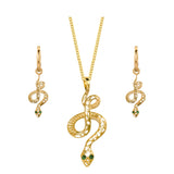 Serpentina Necklace and Earring Set - Gold