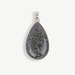 Snake Skin Jasper Pendant, Snake Skin Jasper Tear Drop Pendant, Grey Snake Skin Jasper Pendant, Silver Snake Skin Jasper Pendant