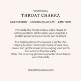 Information about the Vishudda throat chakra, expression, communication and emotion