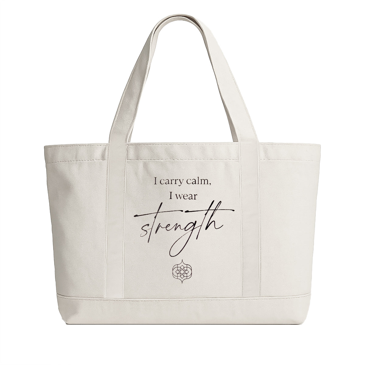 Quote Cotton Tote Bag, Cream Tote Bag, Beach Bag, Yoga Bag, Gym Bag Casual Tote Bag