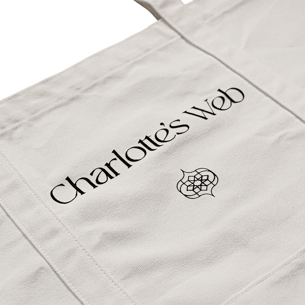 Charlotte's Web Logo Tote Bag, Cream Logo Tote Bag, Tote Bag