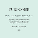 December Birthstone Turquoise Gift Card Back