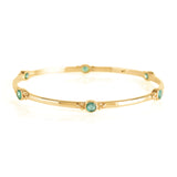 HOLI JEWEL EMERALD GOLD BANGLE