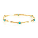 Holi Jewel Turquoise Gold Bangle