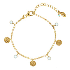 LAKSHMI BRACELET BLUE TOPAZ GOLD