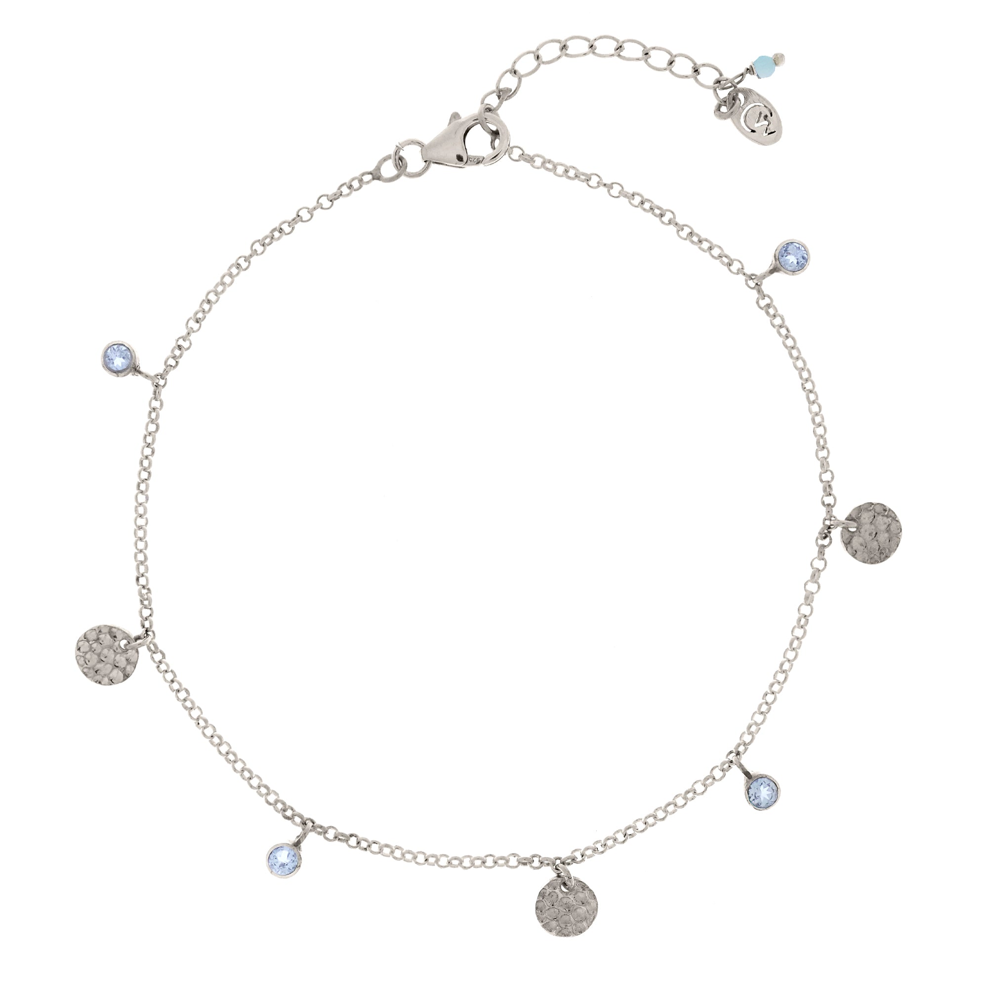 LAKSHMI ANKLET BLUE TOPAZ