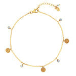 LAKSHMI BLUE TOPAZ ANKLET GOLD