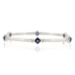Divinity Princess Silver Iolite Stacking Bangle