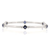 Divinity Princess Silver Iolite Stacking Bangle