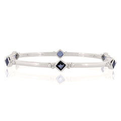 Divinity Princess Silver Iolite Stacking Bangle